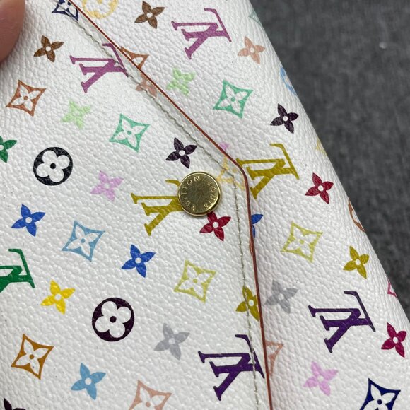 100% Authentic Louis Vuitton Sarah Multicolor Monogram Canvas Wallet - Picture 5 of 10